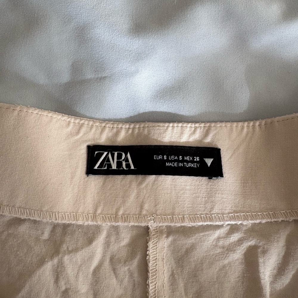 Zara Linen Formal Beige Pants